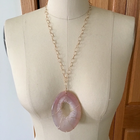 🌸Pink Agate🌸& gold-filled necklace by GEM - Picture 2 of 4